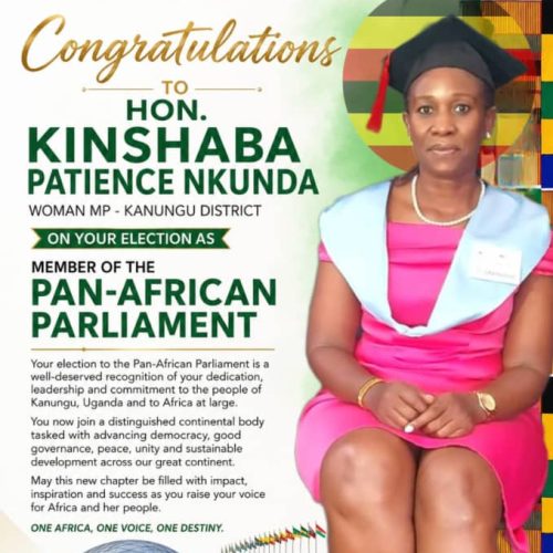 Hon Kinshaba Patience scoops bigger African work