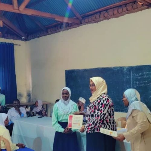 Former Kawempe North MP aspirant Hajjat Hanifah Karadi asks students to be focused