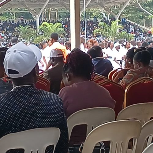 Prayers today at Kololo in Kampala photos