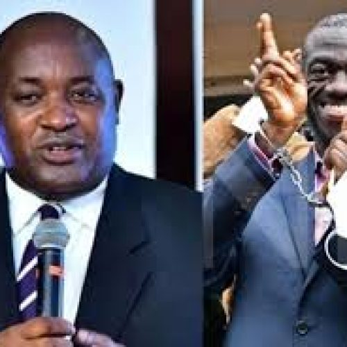 Minister Baryomunsi visits Besigye at Mulago; says he is in a stable condition, wishes him quick recovery